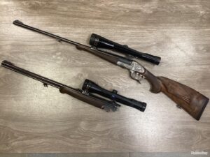 Kettner Scheiring modèle Kipplauf cal 300wm + canon berstutzen cal 6,5x57R et 22 Hornet